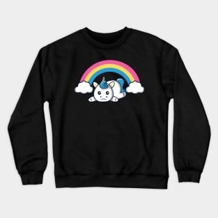 Existential Angst: A Saddened Unicorn in an Existential Crisis Crewneck Sweatshirt